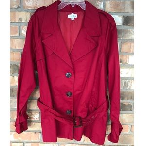 D & C Denim & Co. Women’s Red Jacket  1X